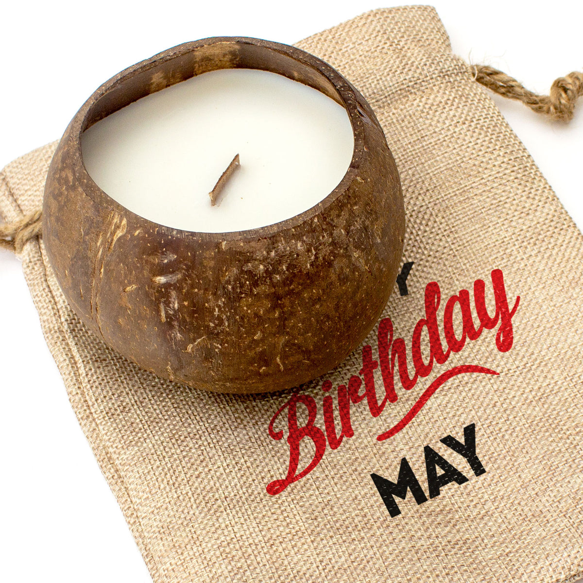 HAPPY BIRTHDAY MAY - Toasted Coconut Bowl Candle – Soy Wax - Gift Present