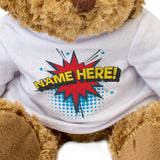Teddy Bear Personalised Name - Comic Book Design