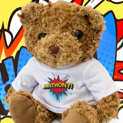 Teddy Bear Personalised Name - Comic Book Design