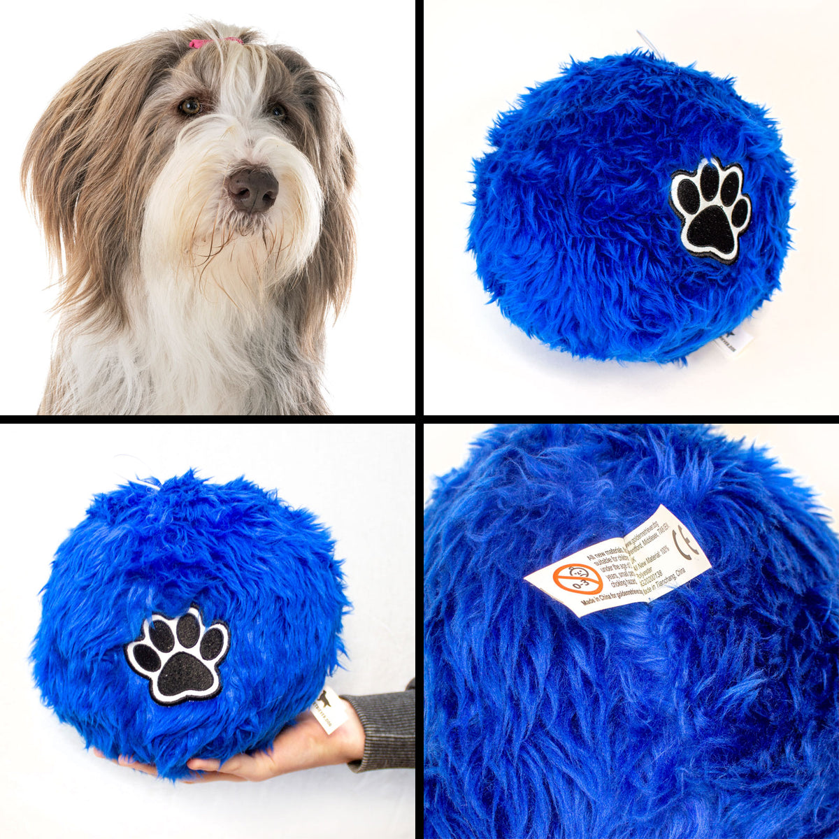 Soft Fluffy Ball For Bearded Collie Dogs - Large Size