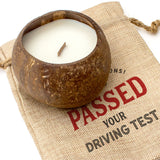 Congratulations You Passed Your Driving Test - Toasted Coconut Bowl Candle – Soy Wax - Gift Present
