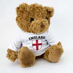 Personalised England Flag - Teddy Bear - Gift Present