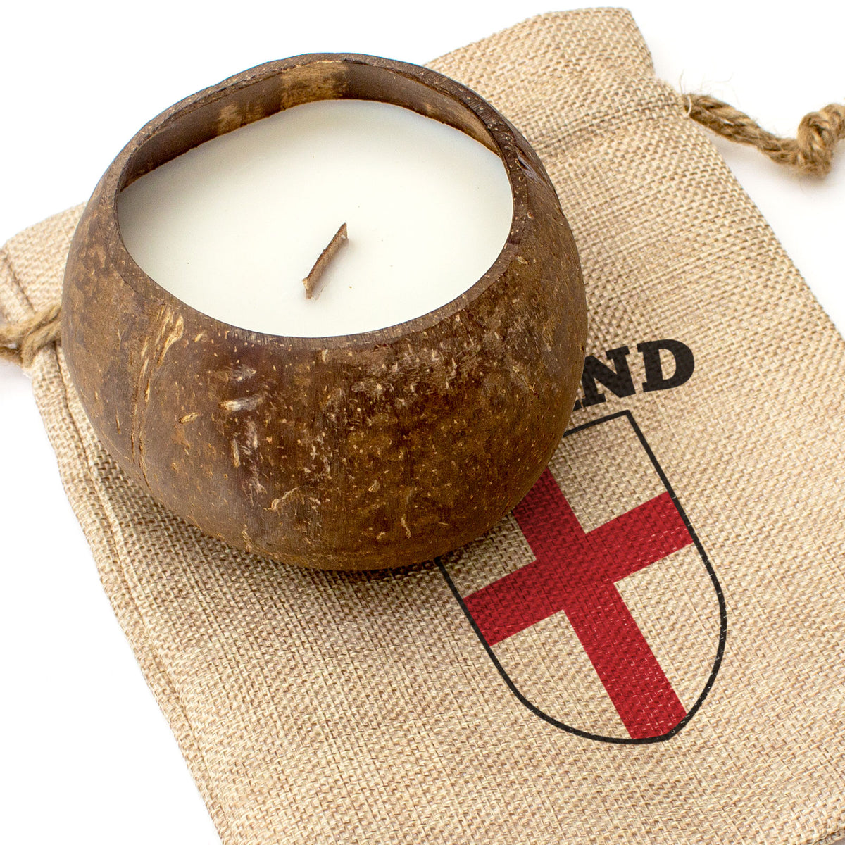 England Flag - Toasted Coconut Bowl Candle – Soy Wax - Gift Present