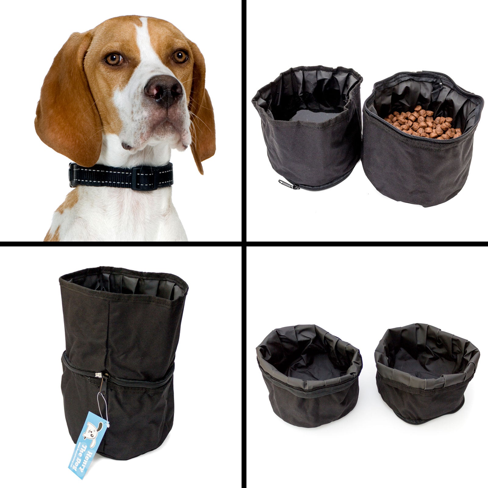 ENGLISH POINTER - Double Portable Travel Dog Bowl - Food And Water