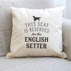 Reserved for the English Setter Cushion