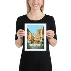 Norwich Norfolk Travel Poster Print