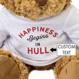 Personalised Teddy Bear Happiness Begins In...