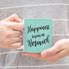 Happiness begins in Norwich Coffee Mug