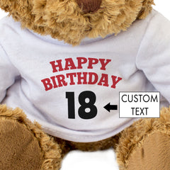 Happy Birthday Bear Custom Age