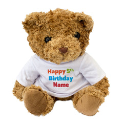 Happy Birthday Teddy Bear Custom Age and Name