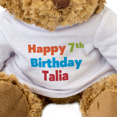 Happy Birthday Teddy Bear Custom Age and Name