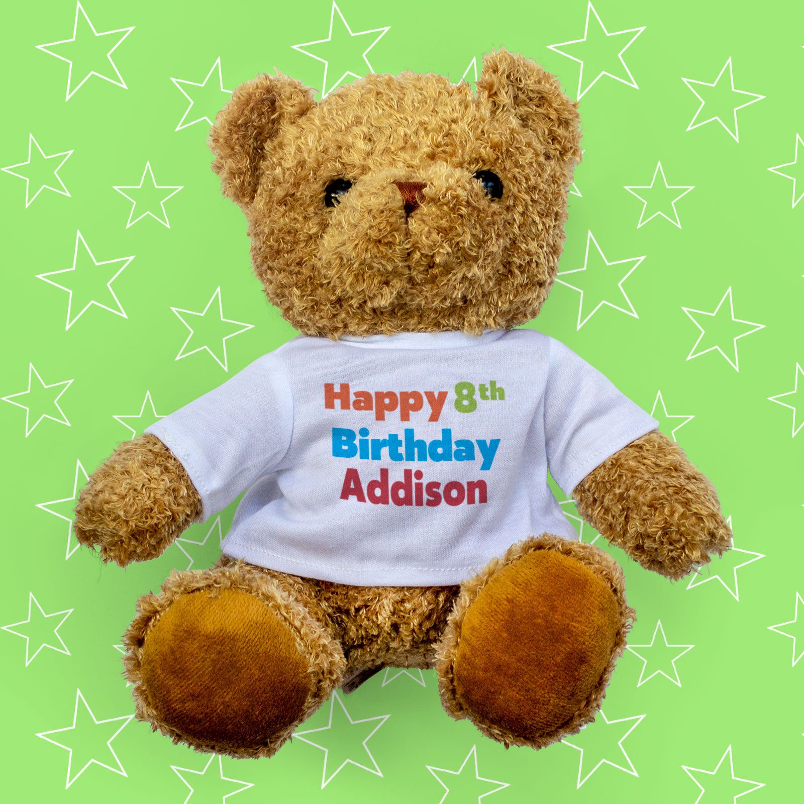 Happy Birthday Teddy Bear Custom Age and Name