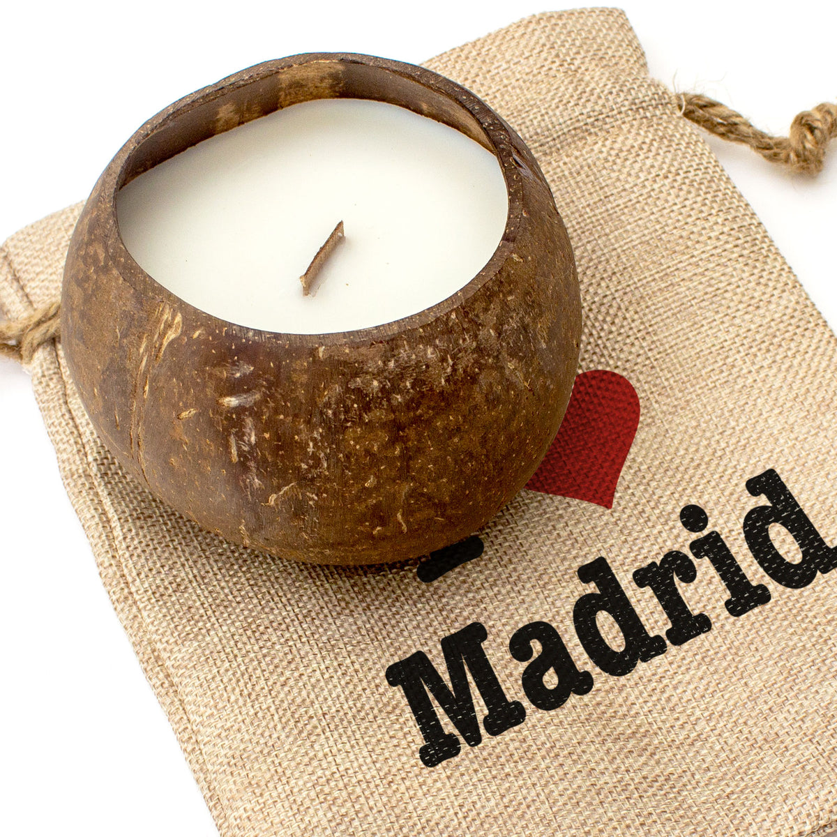 I Love Madrid - Toasted Coconut Bowl Candle – Soy Wax - Gift Present