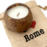 I Love Rome - Toasted Coconut Bowl Candle – Soy Wax - Gift Present