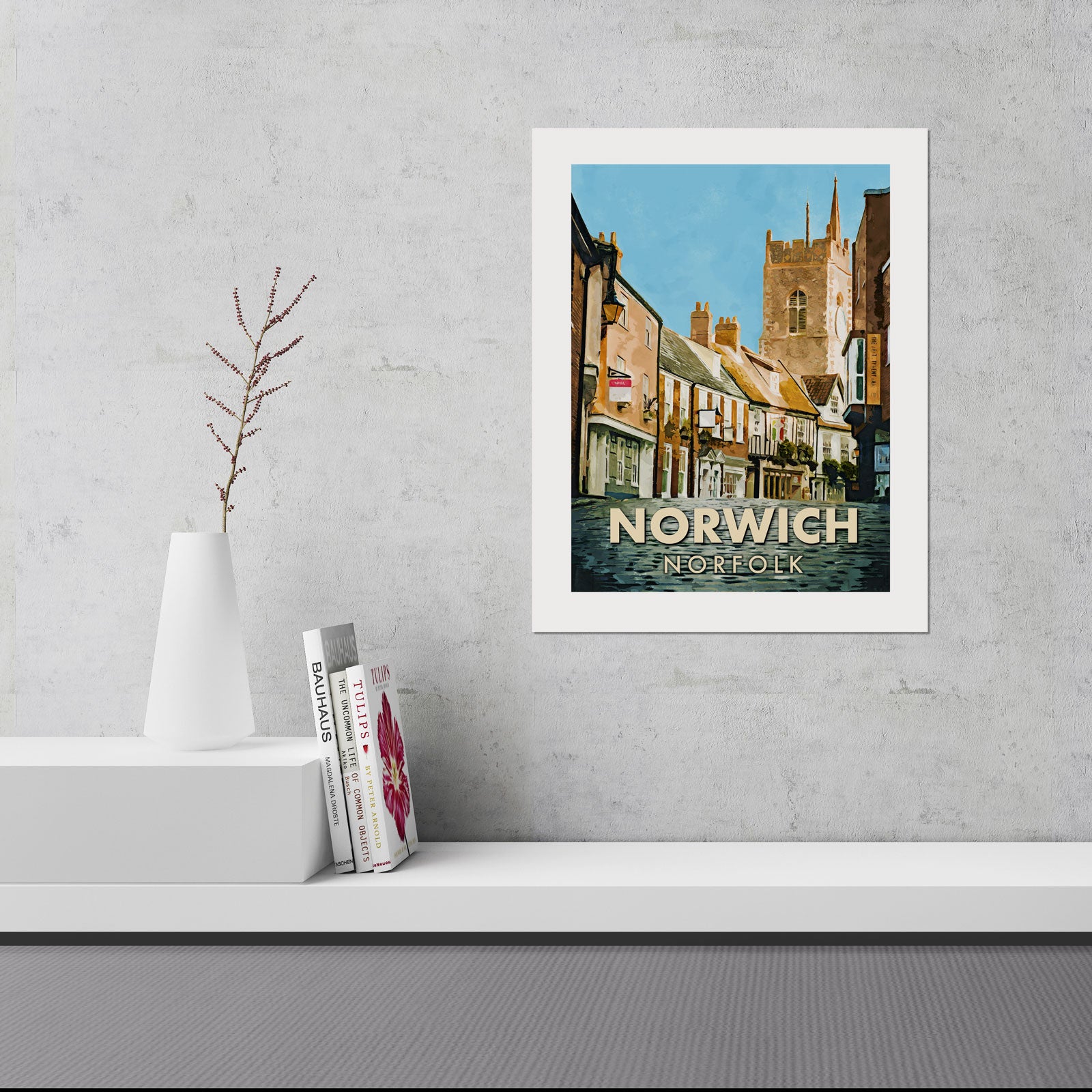 Norwich Norfolk Travel Poster Print