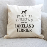 Reserved for the Lakeland Terrier Cushion