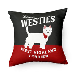 Love Westies Cushion, West Highland Terrier