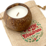 MERRY CHRISTMAS - Toasted Coconut Bowl Candle – Soy Wax - Gift Present