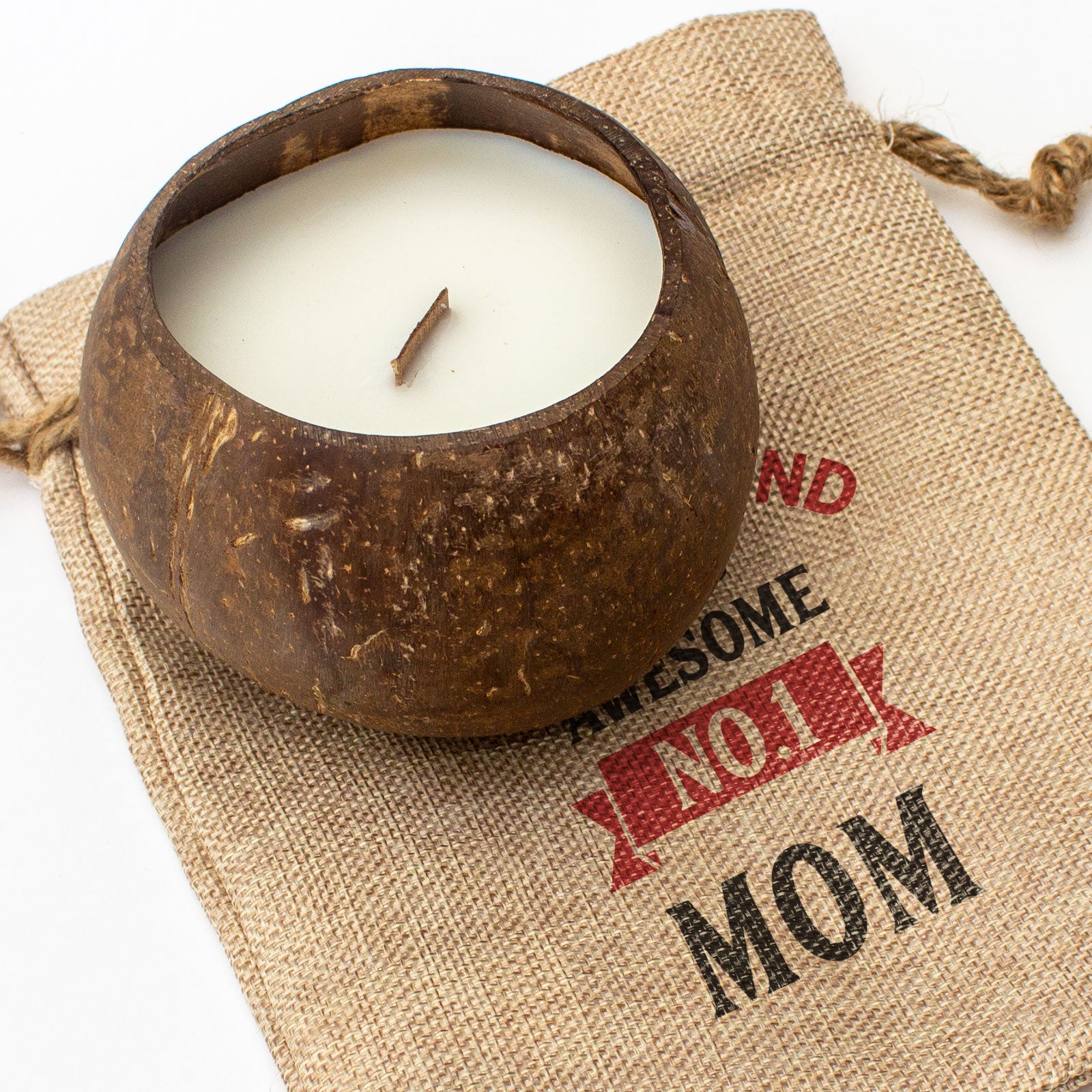 No.1 MOM - Toasted Coconut Bowl Candle – Soy Wax - Gift Present