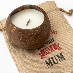No.1 MUM - Toasted Coconut Bowl Candle – Soy Wax - Gift Present