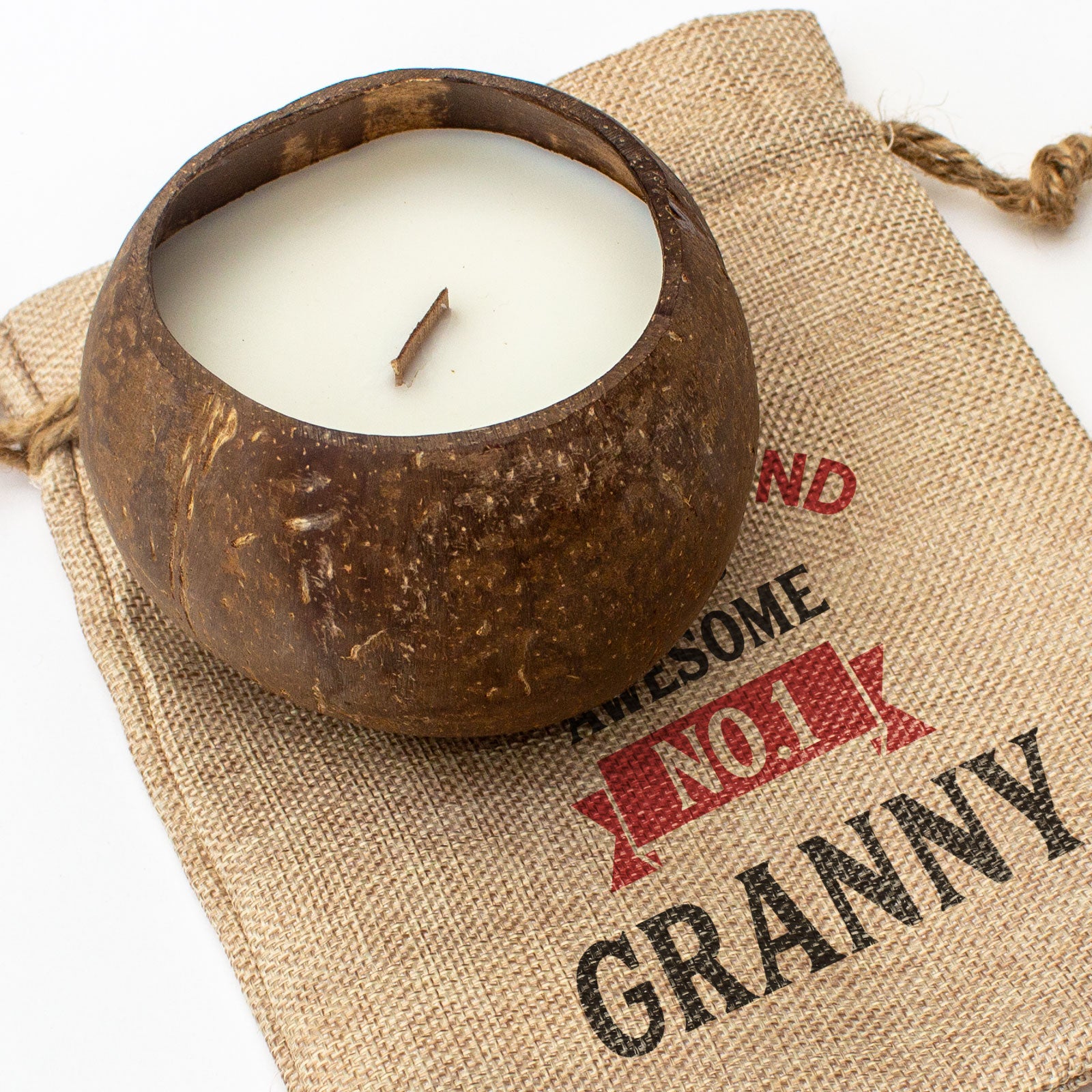 No.1 GRANNY - Toasted Coconut Bowl Candle – Soy Wax - Gift Present