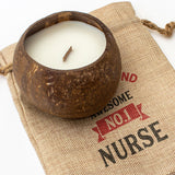 No.1 NURSE - Toasted Coconut Bowl Candle – Soy Wax - Gift Present