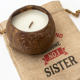 NUMBER 1 SISTER - Toasted Coconut Bowl Candle – Soy Wax - Gift Present