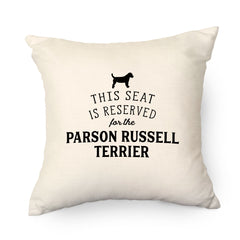 Reserved for the Parson Russell Terrier Cushion