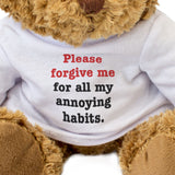 Please Forgive Me For All My Annoying Habits - Teddy Bear