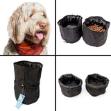 PORTUGUESE WATER DOG - Double Portable Travel Dog Bowl - Food & Water