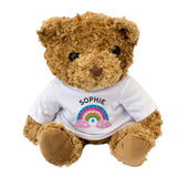 Teddy Bear Personalised Name - Rainbow