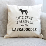 Reserved for the Labradoodle Cushion Cover
