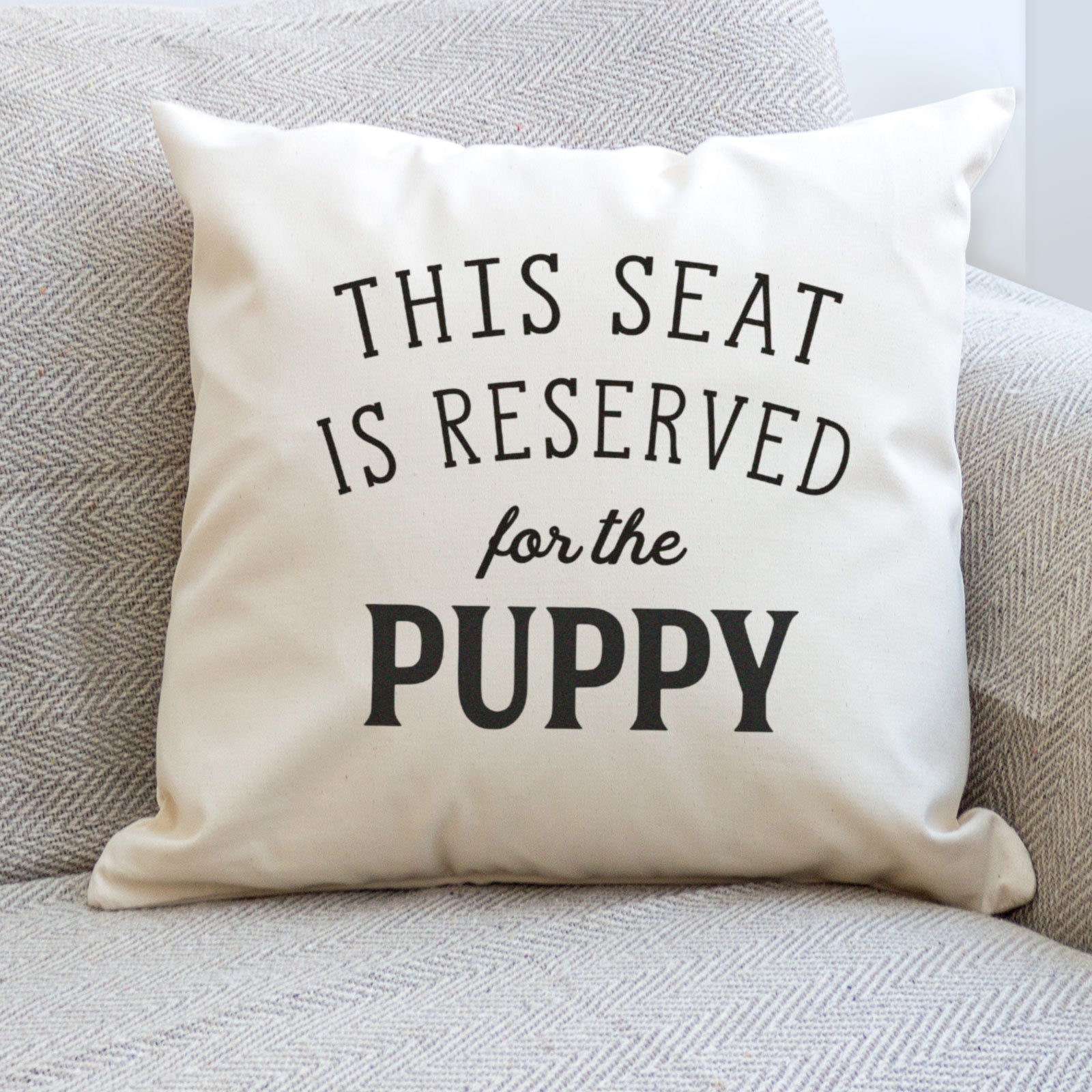 Reserved for the Puppy Cushion Cover