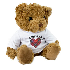 Scotland Tartan Heart Flag - Teddy Bear