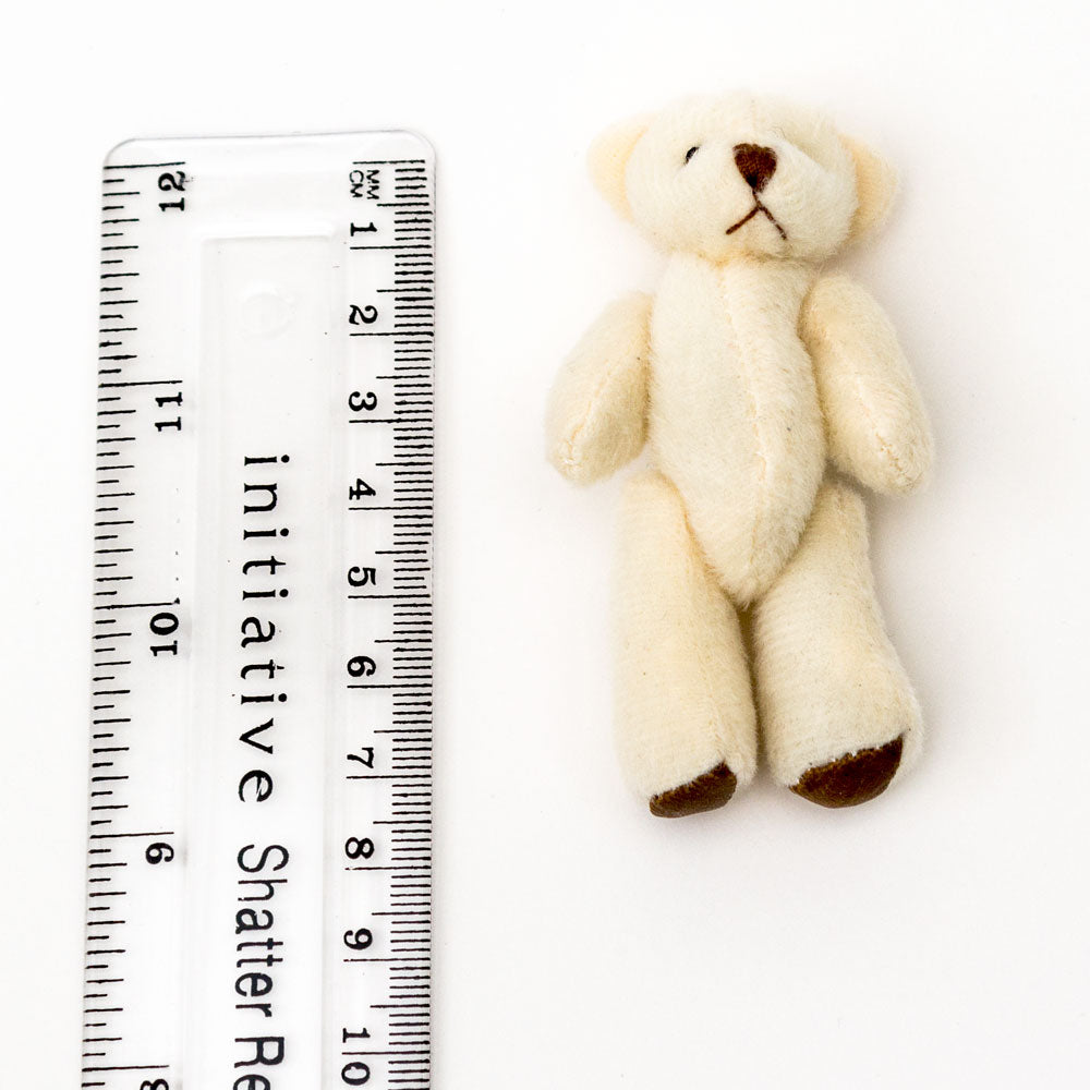 WHITE Small Teddy Bears X 20 - Cute Soft Adorable