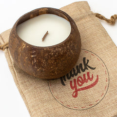 THANK YOU - Toasted Coconut Bowl Candle – Soy Wax - Gift Present