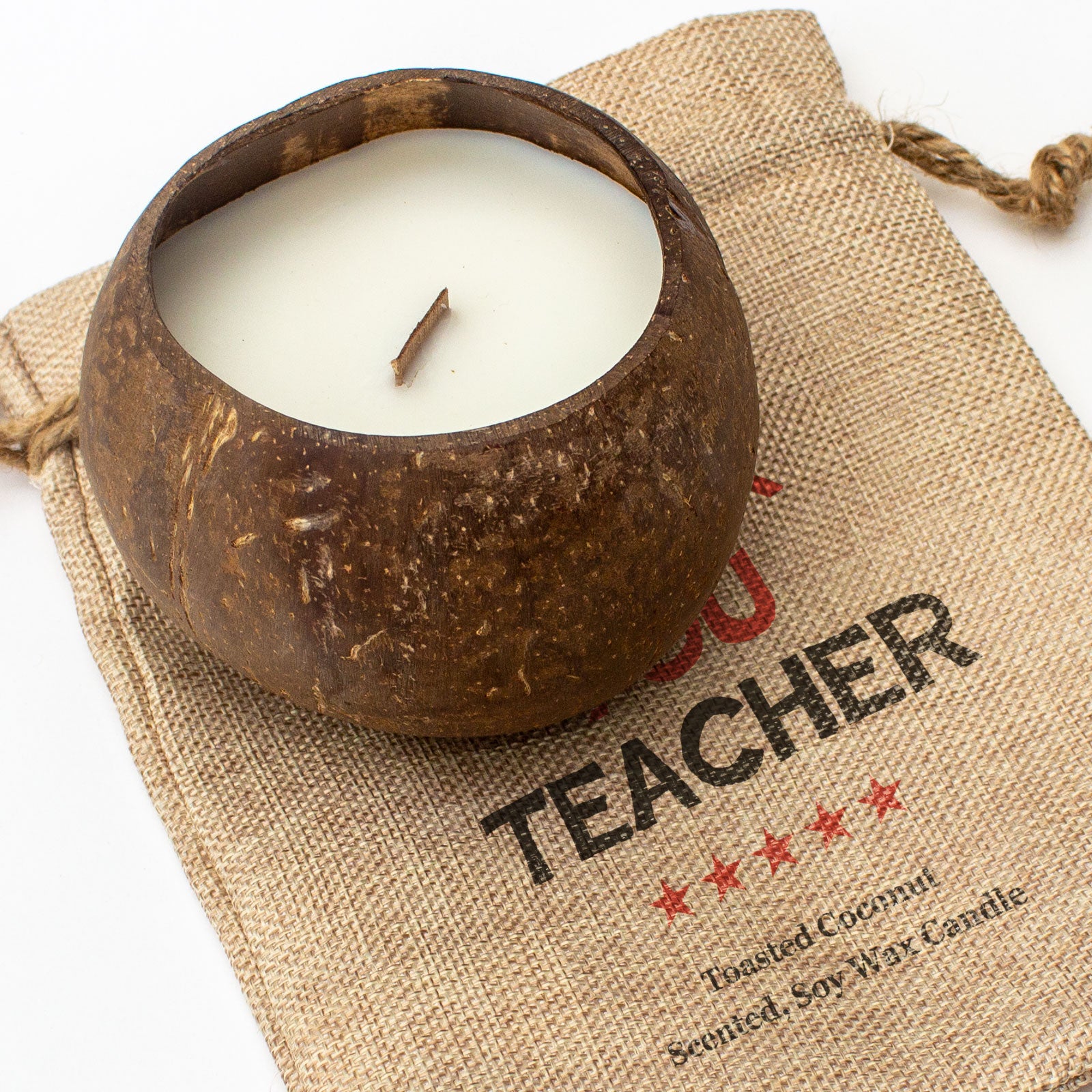 THANK YOU TEACHER - Toasted Coconut Bowl Candle – Soy Wax - Gift Present