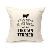 Reserved for the Tibetan Terrier Cushion