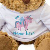 Teddy Bear Personalised Name - Unicorn Design