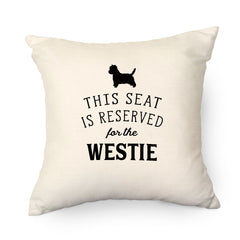 Reserved for the Westie Cushion