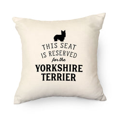 Reserved for the Yorkshire Terrier Cushion