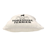 Reserved for the Yorkshire Terrier Cushion