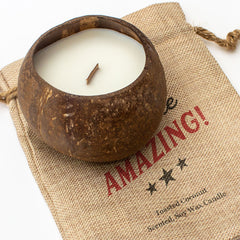 YOU ARE AMAZING - Toasted Coconut Bowl Candle – Soy Wax - Gift Present
